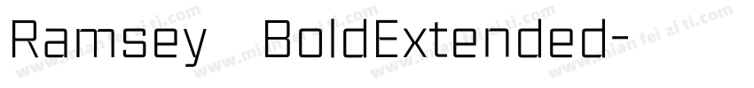 Ramsey BoldExtended字体转换